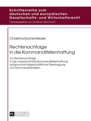 cover image of Rechtsnachfolge in die Kommanditistenhaftung